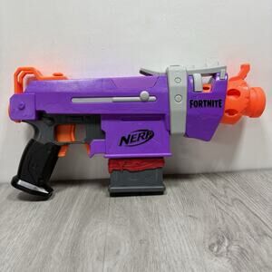 NERF Fortnite SMG-E Blaster Motorized Toy Purple Dart Gun Battery Powered
